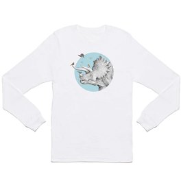 Triceratops and Birdies Long Sleeve T Shirt