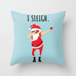 Dabbing Santa I Sleigh Throw Pillow