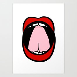 TTS Art Print | Tongue, Drawing, Mouth, Myo, Orofacialmyology, Lips, Digital, Zoharanguyen, Speechpathology 