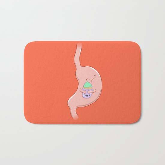 My Stomach Loves Cupcakes Bath Mat