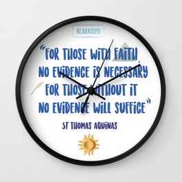 Quote Of Saint Thomas Aquinas Wall Clock