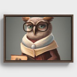 Wise and Well-Read Framed Canvas