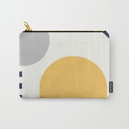 43503-9-p3, Yellow Grey and Blue, Set of 3 Bauhaus Style Art, Boho decor Carry-All Pouch
