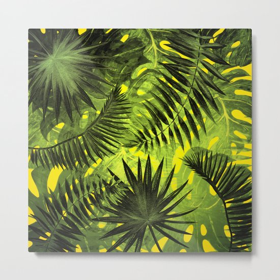 Tropical Leaves Aloha Jungle Garden Metal Print