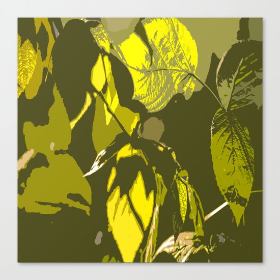Autumn leaves bathing in sunlight Canvas Print