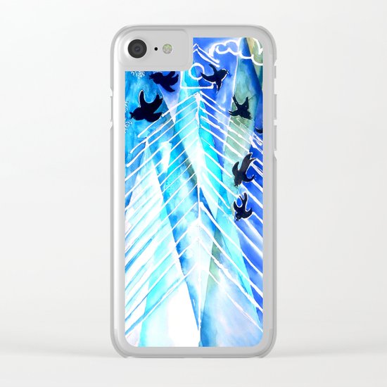 Black Birds Clear iPhone Case