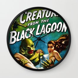 Vintage Creature from the Black Lagoon horror movie lobby theatrical poster card No. 2 green Wall Clock | Film, Movies, Blacklagoon, Monsters, Movie, Classic, Fromthe, Creature, Theatre, Lobby 