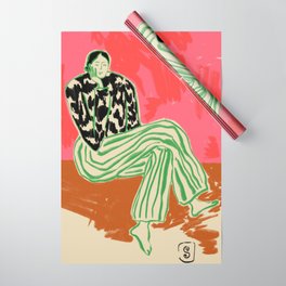 CALM WOMAN PORTRAIT Wrapping Paper