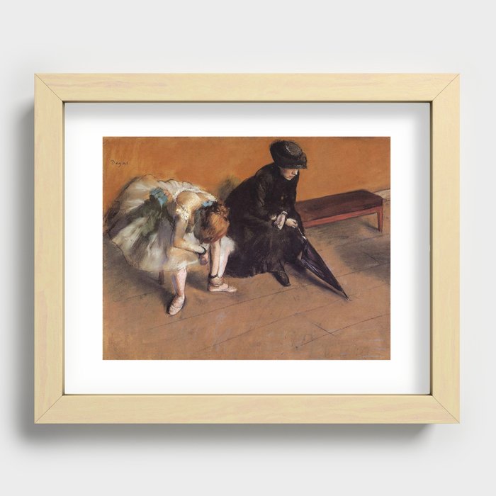Edgar Germain Hilaire Degas 1882 Waiting Recessed Framed Print