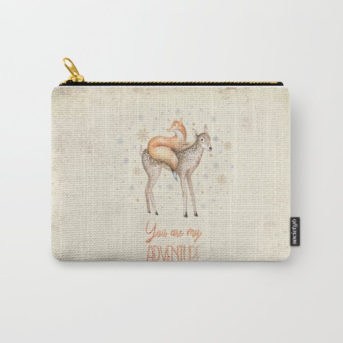 You are my adventure- fox and deer in winter- merry christmas Carry-All Pouch