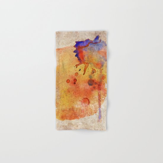 Orange Color Splash Hand & Bath Towel