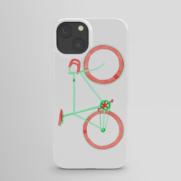 Green & Orange Bicycle iPhone Case