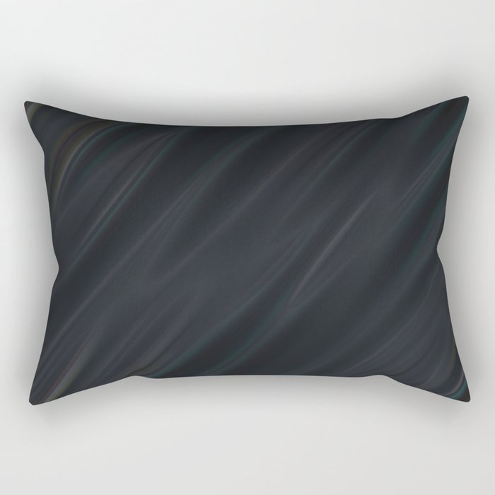 Dark grey black Rectangular Pillow