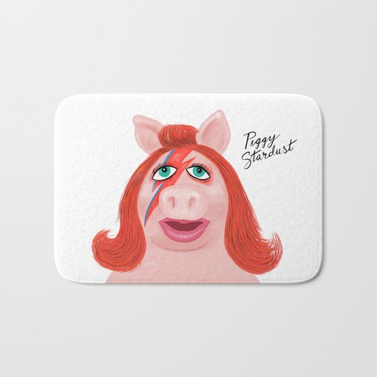 Piggy Stardust Bath Mat