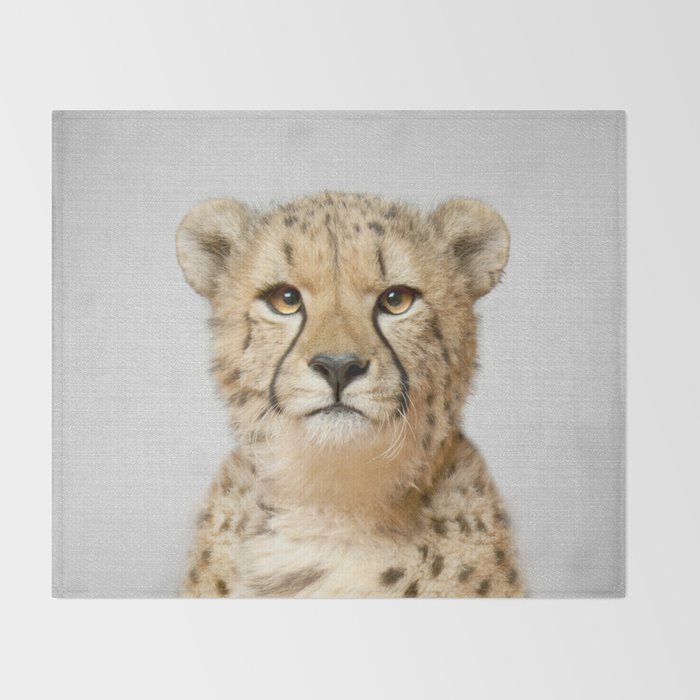 cheetah colorful throw blanket by galdesign society6