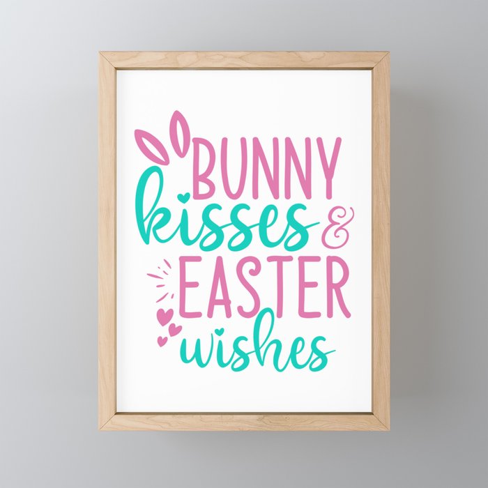 Bunny Kisses & Easter Wishes Framed Mini Art Print