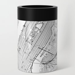 New York City White Map Can Cooler
