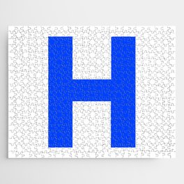 Letter H (Blue & White) Jigsaw Puzzle