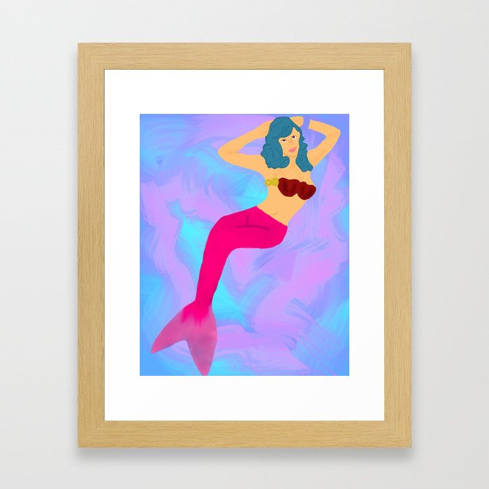 Mystical Mermaid Framed Art Print