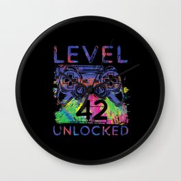 Colorful gamer level 42 Wall Clock | Videogames, Video, Game, Graphicdesign, Crazygamer, Gamer, Gamingsetup, Funnygift, Unlocked, Boy 