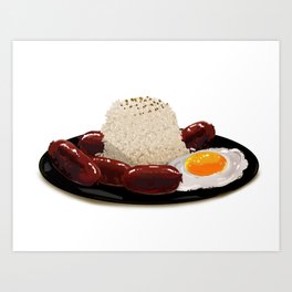 longsilog (pork longganisa, egg, fried rice) -filipino food Art Print