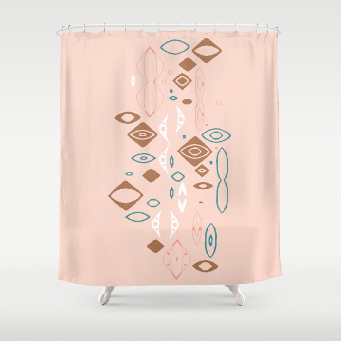 Shape Collection 2 - Pink Shower Curtain