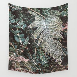 Frosty morning leaves Wall Tapestry