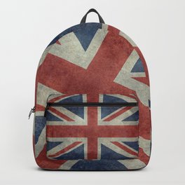 UK Flag, Dark grunge 1:2 scale Backpack