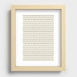 woven crosses - olive on cream Recessed Framed Print