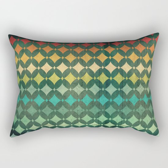 Vintage Rainbow Pattern Rectangular Pillow