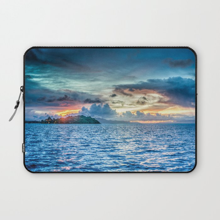 Bora Bora Polynesia sunset Laptop Sleeve
