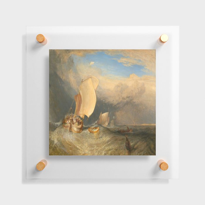 Joseph Mallord William Turner Fishing Boats with Hucksters Bargaining for Fish, (1837-1838) Floating Acrylic Print