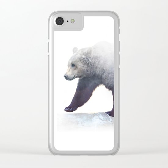 Wild Bear Clear iPhone Case