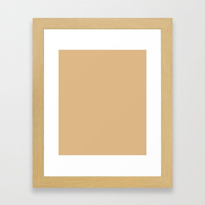 Burlywood - solid color Framed Art Print