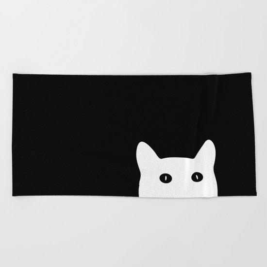 Sneaky Cat Beach Towel