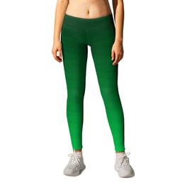 Happy Bright Apple Green Ombre Leggings | Green, Huntergreen, Pattern, Ombre, Limegreen, Abstract, Evergreen, Digital, Emerald, Emeraldgreen 