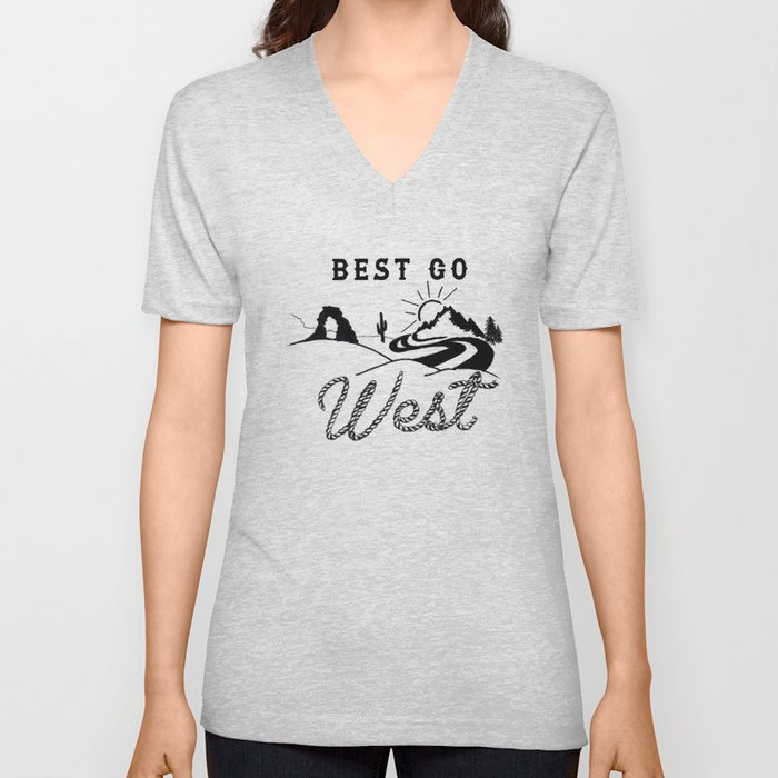 BestGoWest V Neck T Shirt