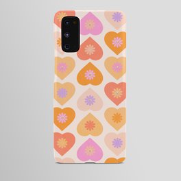 'You & Me' Retro Heart and daisy pattern Android Case
