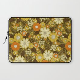 1970s Retro/Vintage Floral Pattern Laptop Sleeve