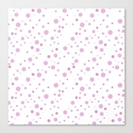 Abstract pink tones geometrical polka dots Canvas Print