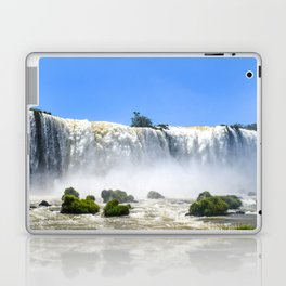 Brazil Photography - The Beautiful Iguazu Falls Under The Clear Blue Sky Laptop Skin