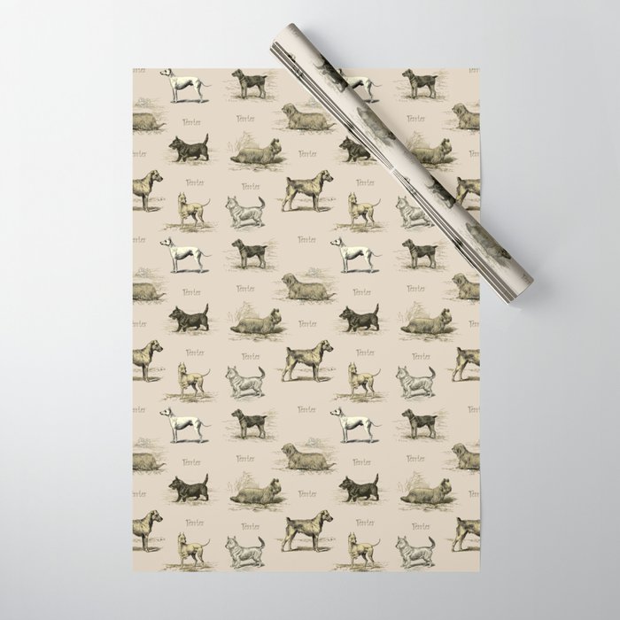 AUTUMN HORSES - Sage green Wrapping Paper by CanisArtStudio