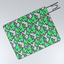 Stay Graffiti Pattern - Slime Green Picnic Blanket