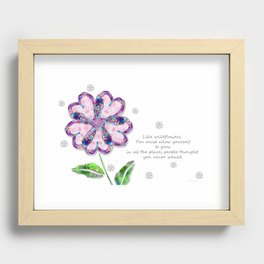 Inspirational Floral Art - Like A Wildflower by Sharon Cummings Recessed Framed Print
