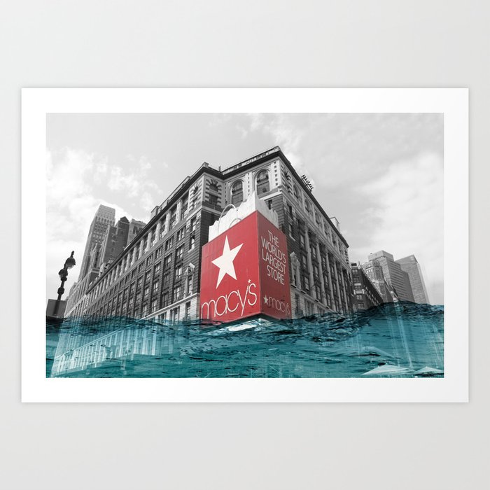 macy s water line art print by vincepezzaniti society6