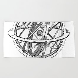 Armillary Sphere  Beach Towel