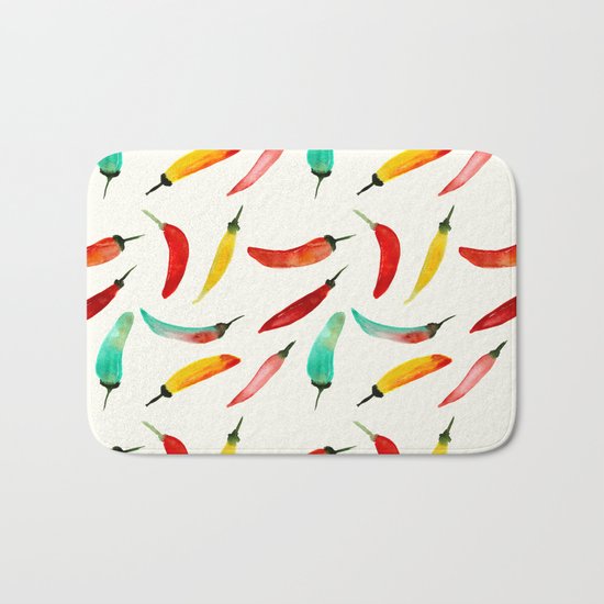 Hot chili peppers Bath Mat