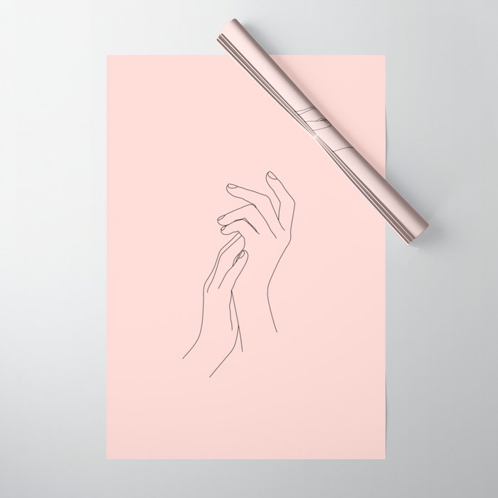 Hand Line Drawing - Talia Wrapping Paper