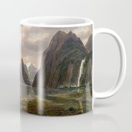 Milford Sound, New Zealand by Eu von Guerard  Romanticism  Landscape Coffee Mug | Painting Paintings, Accent Tones Gallery, Photo Picture Design, Watercolor Abstract, Modern Vintage Home, Piece And Pieces Q0, Painting, Color Graphicdesign, The Famous Pictures, College Dorm Room Of 