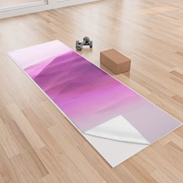 Purple Pink Mountain  Aura Gradient Ombre Sombre Abstract  Yoga Towel